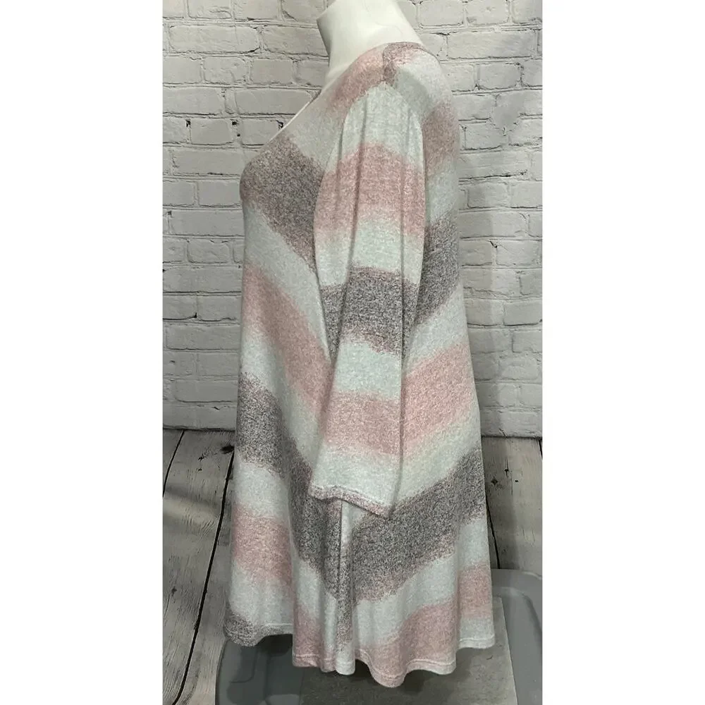 Lane Bryant Women's Ombré Striped Sweater (Size 22/24)